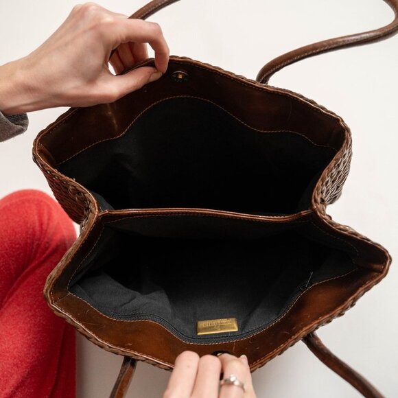 FINAL PRICE!!! Vintage De Vecchi By Hamilton Hodge Woven Leather Shoulder Bag - Picture 3 of 14